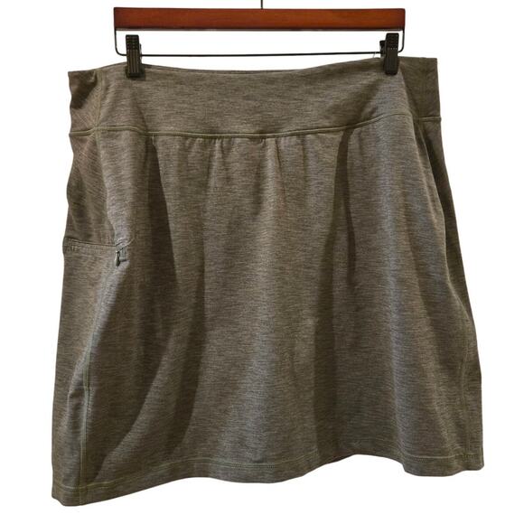 Duluth NoGa Skort UPF 50 Pocket Heather Green Hiking Stretch Skirt 1X - Picture 3 of 10